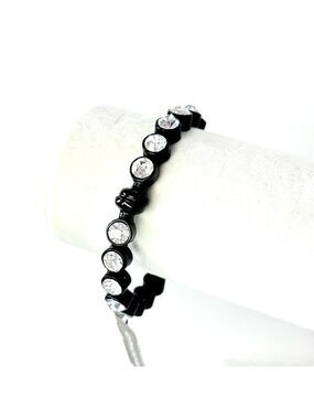 Chico's Rasa Black Crystal Magnetic Bangle NWT